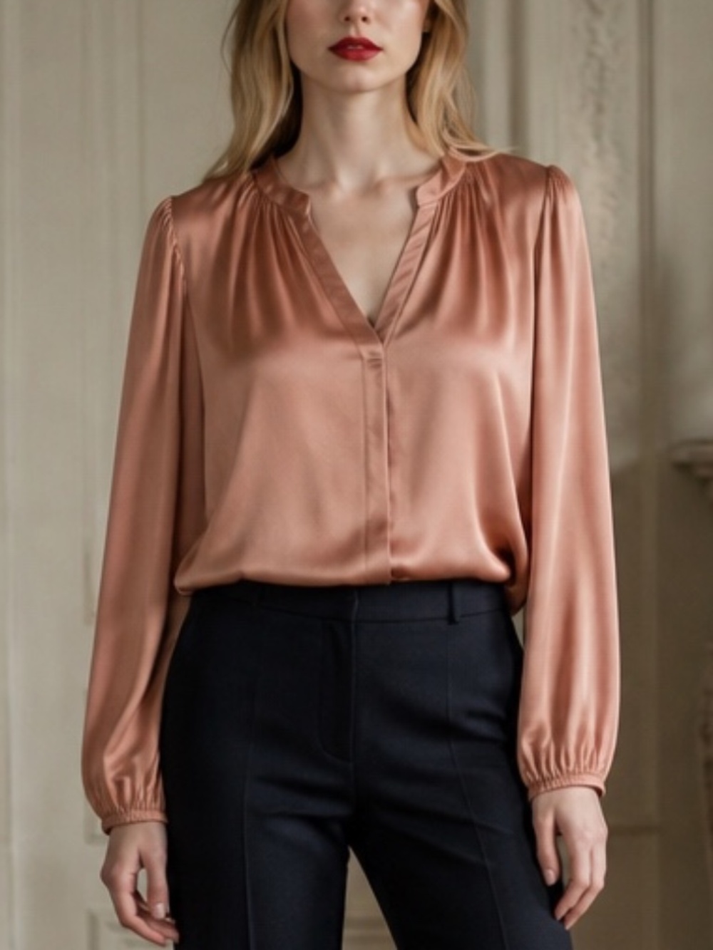 Banana Republic Blush Pink Long Sleeve Blouse | XS